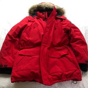 Super warm Alpinetek red men's parka